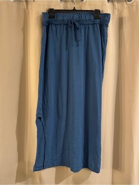 Women’s Free-est Blue Elastic-Waist Midi Skirt
